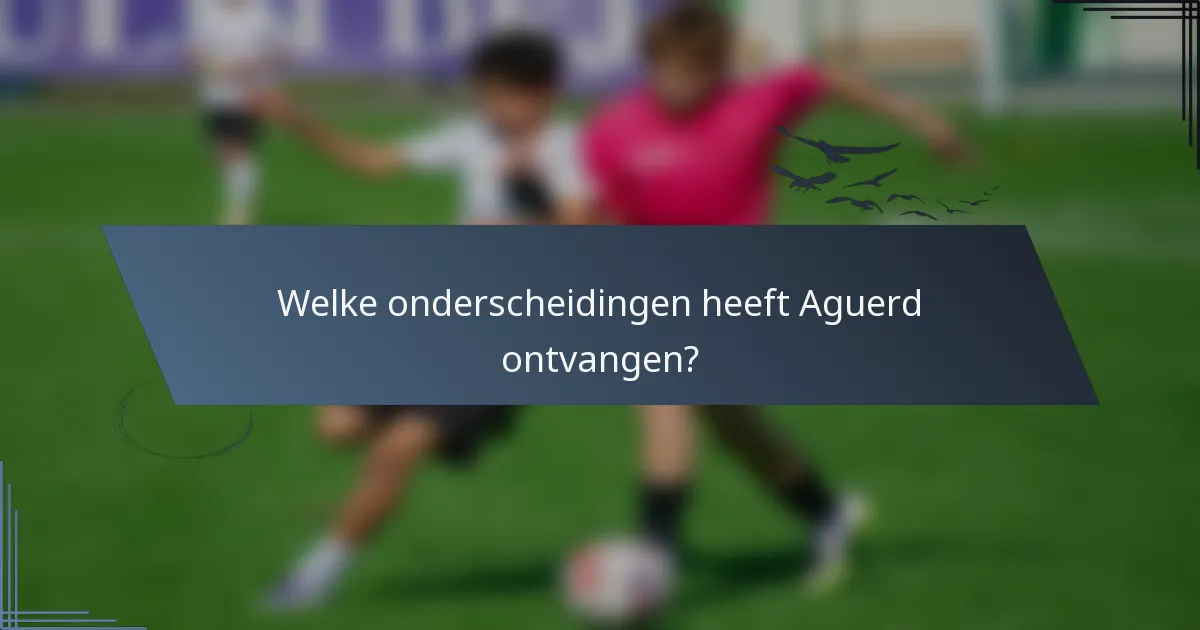 Welke onderscheidingen heeft Aguerd ontvangen?